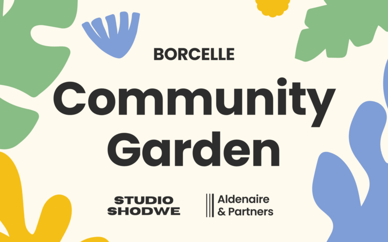 Green Blue Organic Abstract Community Garden Landscape Banner